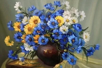 Florero azul