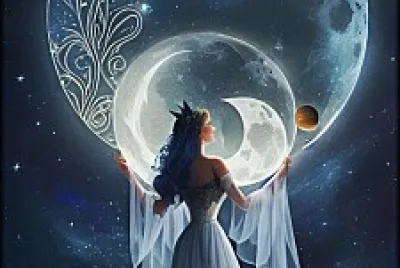 Luna y mujer
