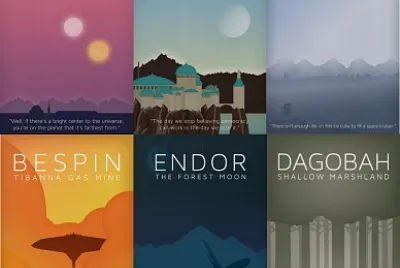 Star Wars Travel Poster Grid