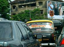 Busy Taxi traffic at Mumbai India