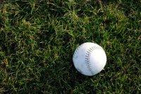 Baseball on the ground