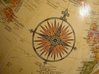 A Compass on a globe