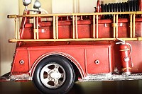 Red firemen Fire Truck classic car model