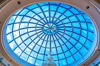 Geometrical ceiling, limpid round ceiling