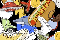 Funky stickers patterns