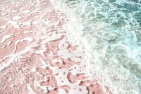 Pink Sand and Clear Ocean