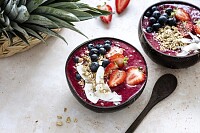 Acai in coconut shell