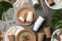 Layout composition of beautiful tableware