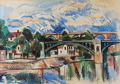 פאזל של Jean Dufy paysage avec pont