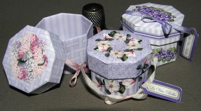 Lavender Hat Box Display