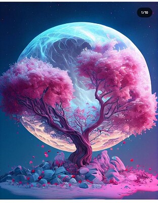 La Luna y El Cerezo jigsaw puzzle