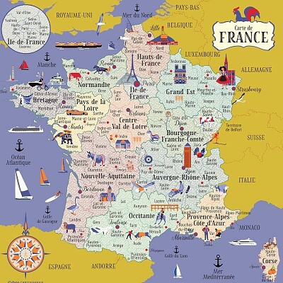 פאזל של Les régions de la France