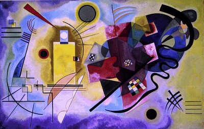 Kandinsky mauve et jaune