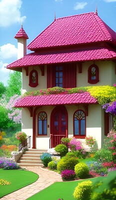 Color house jigsaw puzzle