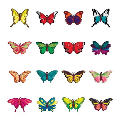 mariposas de colores