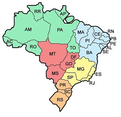 Mapa do Brasil jigsaw puzzle