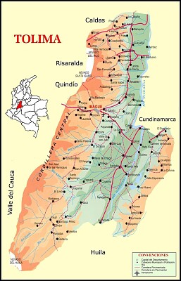 Mapa del Tolima