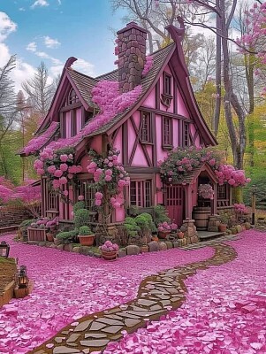 Pink jigsaw puzzle