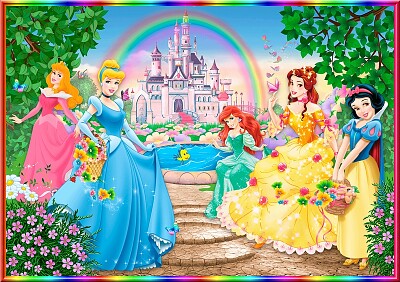 Princesses et château Disney jigsaw puzzle