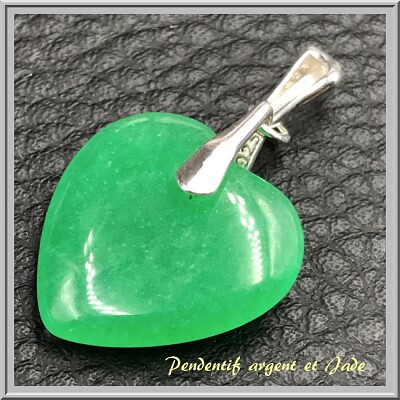 Pendentif argent et Jade