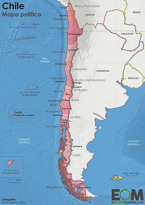 Mapa politico de Chile