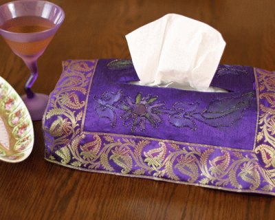 Plum Tissue Box Cover