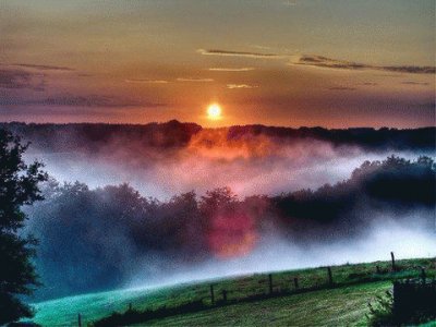 Mountain Valley sunset jigsaw puzzle