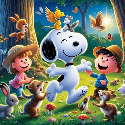 464- SNOOPY EN EL BOSQUE