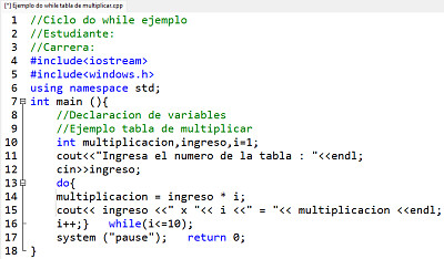 Ejemplo sobre do-while