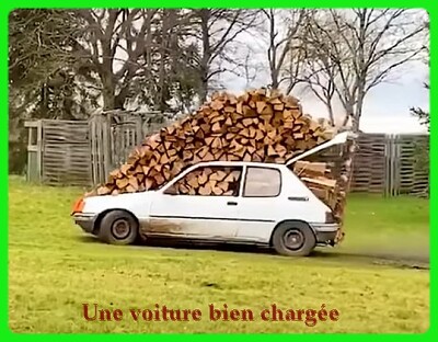 Une voiture bien chargée