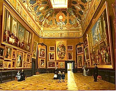 le salon carré du Louvre en 1875