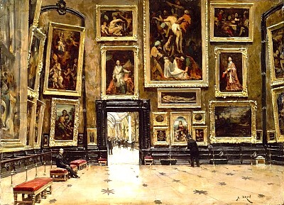 Alexandre Brun le salon carré au XIXème s