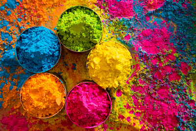 pó colorido