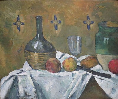 Cézanne nature morte à la bouteille de Chianti