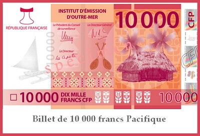 Billet de 10 000 francs Pacifique