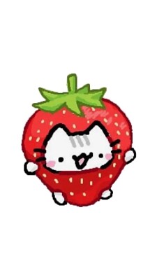 gatito fresa