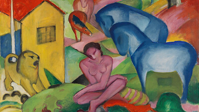 Franz Marc lion et chevaux