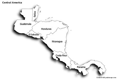 Mapa de centro america
