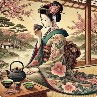Elegant Tea Ceremony   Geisha