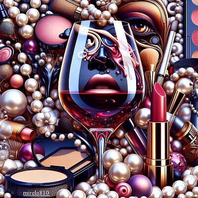 Makeup, jewelry, cosmetics