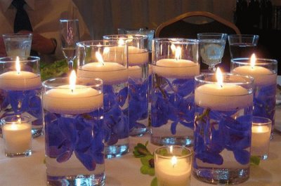Floating Orchids with Candles