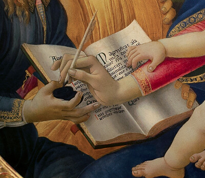 Botticelli Vierge du Magnificat détail