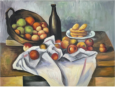 Cézanne nature morte aux fruits