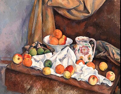 Cézanne cruche et compotier