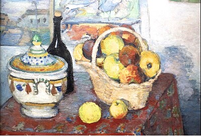 Cézanne pot de céramique fruits