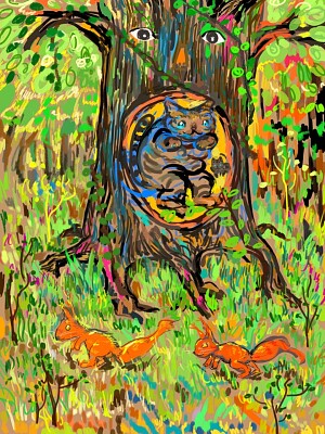 Cats in Tree