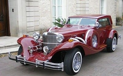Vintage red car