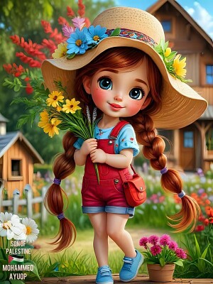 Girl with flowers