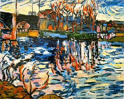 Vlaminck hiver en bord de seine