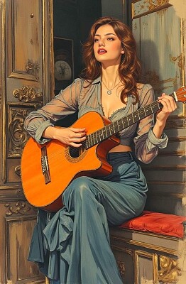Girl with guitar